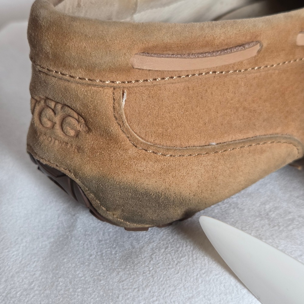 UGG Australian Ozlana Mens Tan Suede Loafers Driving Mocs Size 10 - Picture 8 of 11
